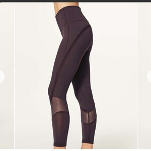 Lululemon Fresh In Mesh Tight (25") in the color Pelt